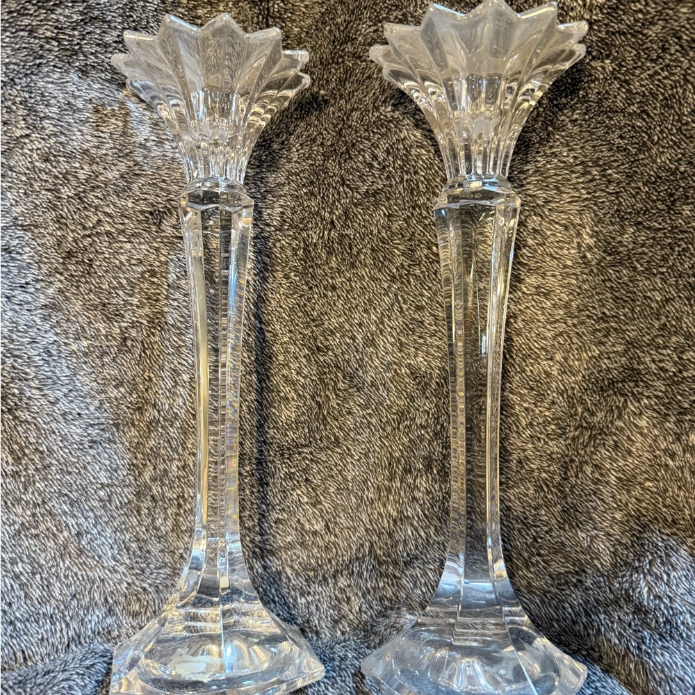 Mikasa Excelsior Crystal Candle Holders